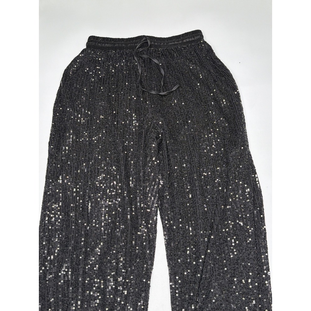 mittoshop Black Sequin Jogger Pants